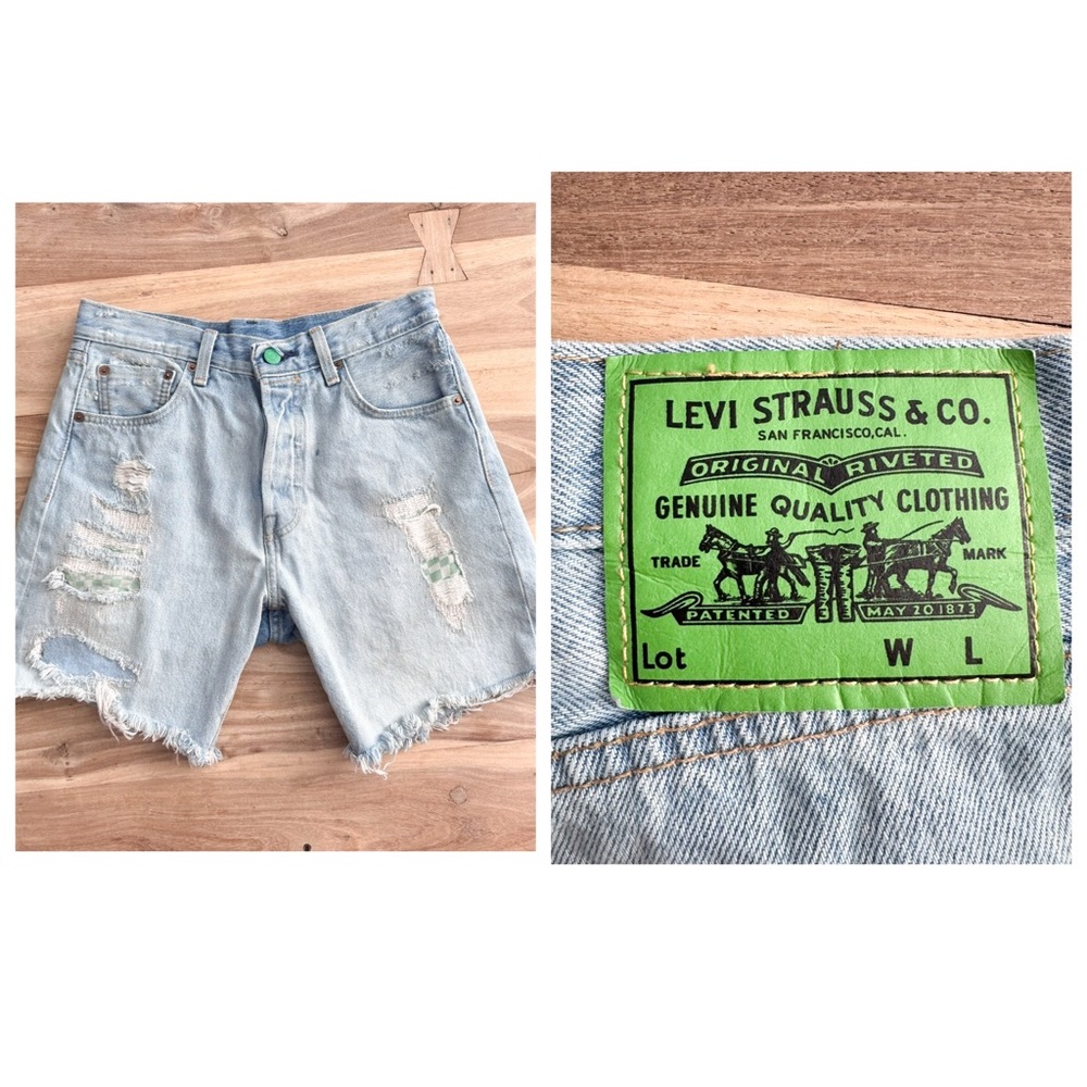 RARE Levi’s Mens 501 ‘93 Cut-off Denim Jean Shorts 7" Button Fly Retro